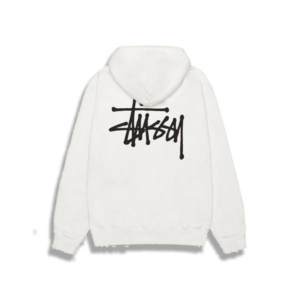 Stussy Logo Marque Capuche Basique Blanc Pull