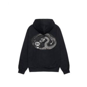 Stussy Logo Marque Capuche Dargon Noir Pull