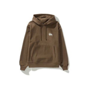 Stussy logo Marque Capuche Basique Marron Pull