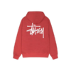 Stussy Marque Logo Capuche Rouge Pull
