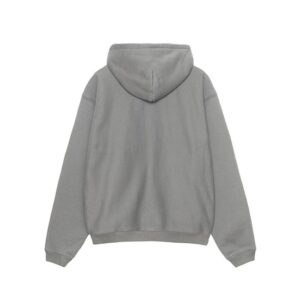 Stussy logo Marque Capuche Zippé Outline Gris Pull