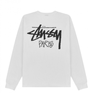 Stussy Marque Paris Blanc Sweatshirt Basique