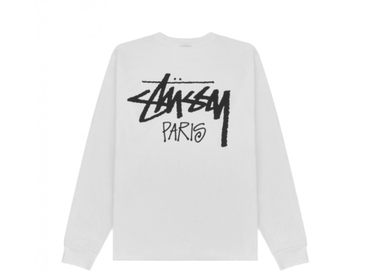 Stussy Marque Paris Blanc Sweatshirt Basique
