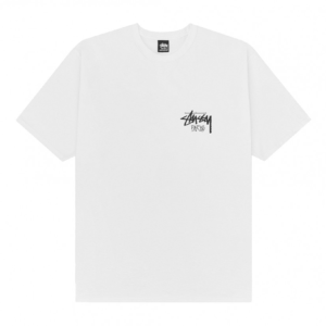 Stussy Logo Marque Paris T Shirt Blanc