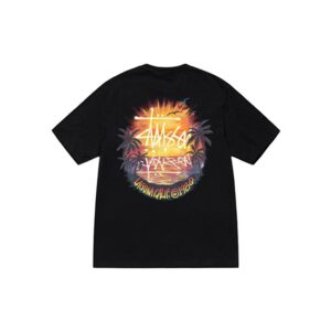 Stussy Marque Sunset Noir T-Shirt