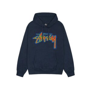 Stussy Marque Capuche Bleu Marine Pull
