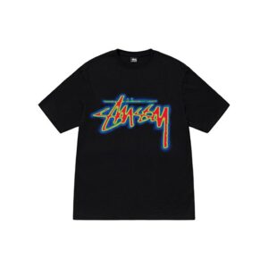 Stussy logo Half Marque Thermique Noir T-Shirt