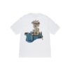 Stussy Logo Half Marque Tuff Stuff Blanc T-Shirt