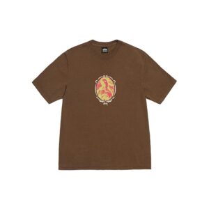Stussy logo Half Marque Venus Oval Marron T-Shirt