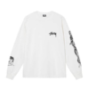 Stussy Marque Logo Polaire Blanc Sweatshirt